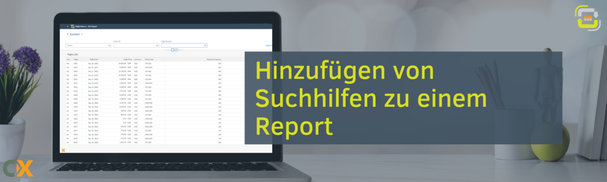 Hinzufügen von Suchhilfen zu einem Report